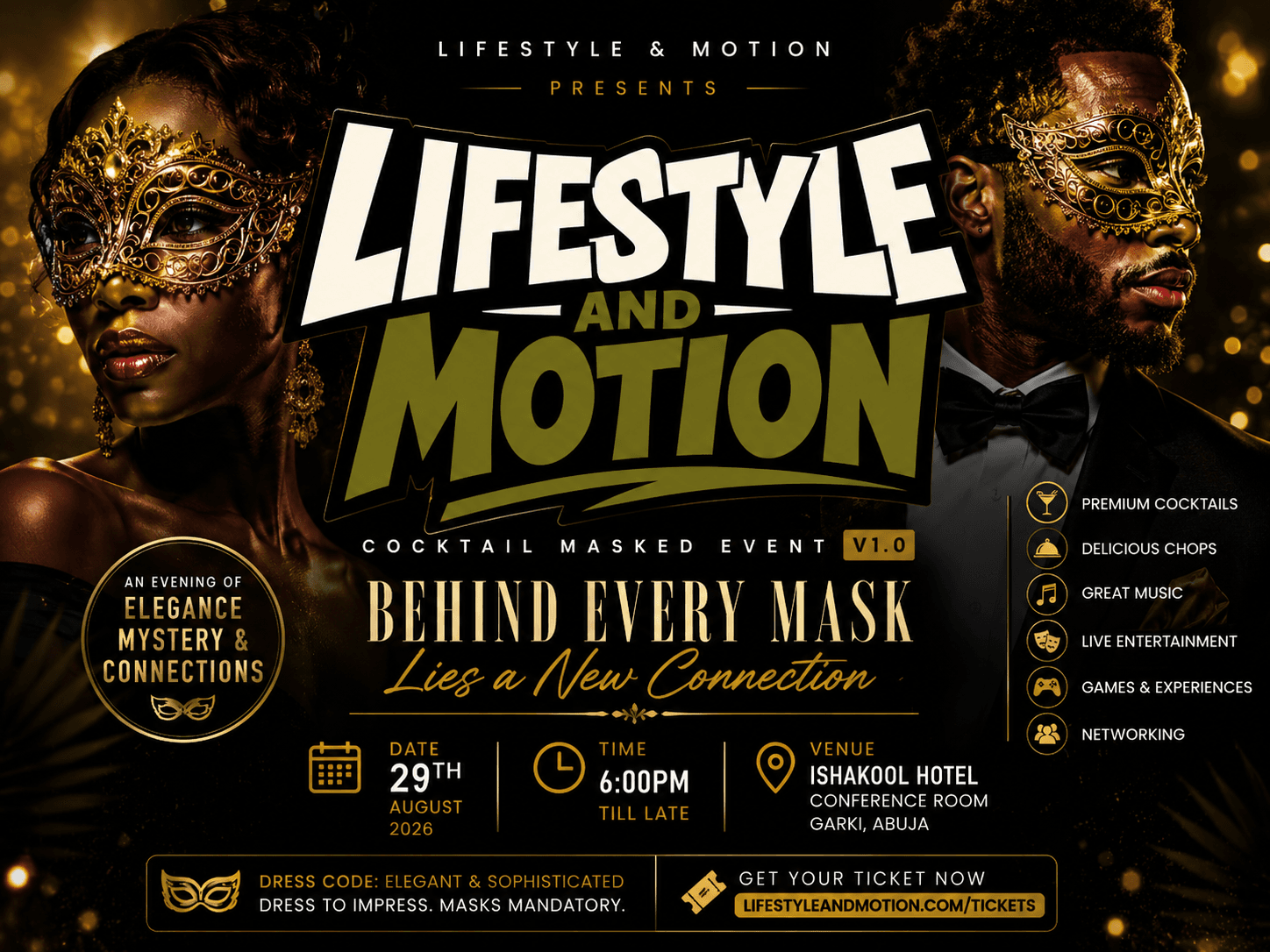 Cocktail masked Party