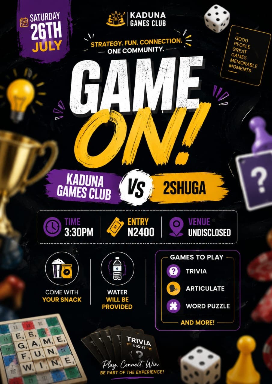 GAME ON! ⚔️ Kaduna Games club vs 2shuga